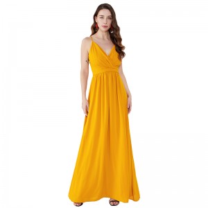 Narancssárga alkalmi nő, plusz méretű, hosszú, fél hosszú ruha
