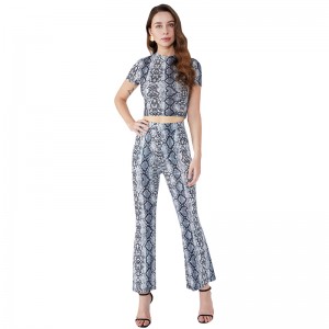 Leopard Print Bodycon rövidnadrág divatos kétrészes női ruházat